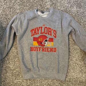 Taylor boyfriend Gray Crewneck